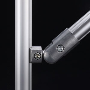 Conector articulavel livre externo v-m de aluminio GFJ-B01 – Perfis e Conectores