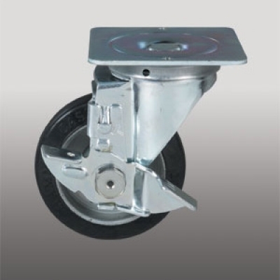 Rodizio giratorio com freio m6 ø 100 GFN-501 – Rodízios